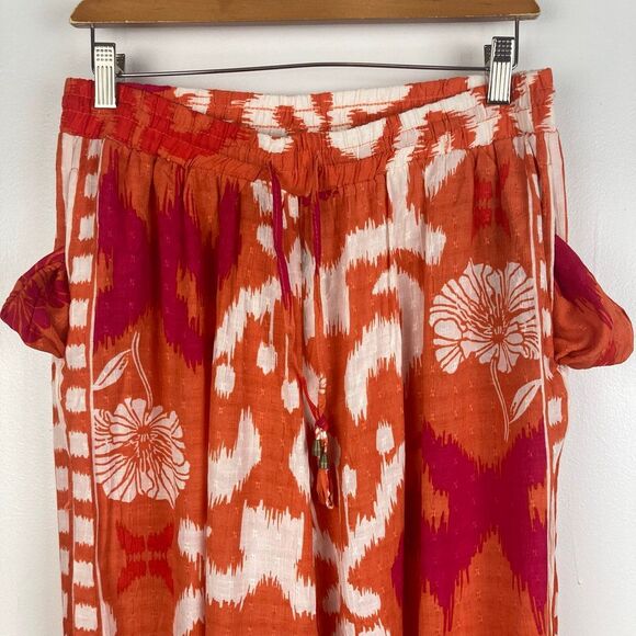 Rachel Zoe NWT Harem Pants Bohemian Boho Hippie Gypsy Wide Leg Oriental Floral M - Picture 3 of 12